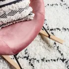Fauteuil à Bascule Rembourré Effet Velours Design Scandinave - Pippy Viadurini