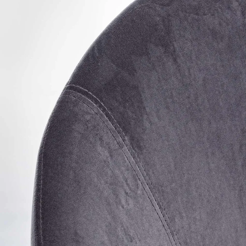 Fauteuil à Bascule Rembourré Effet Velours Design Scandinave - Pippy Viadurini