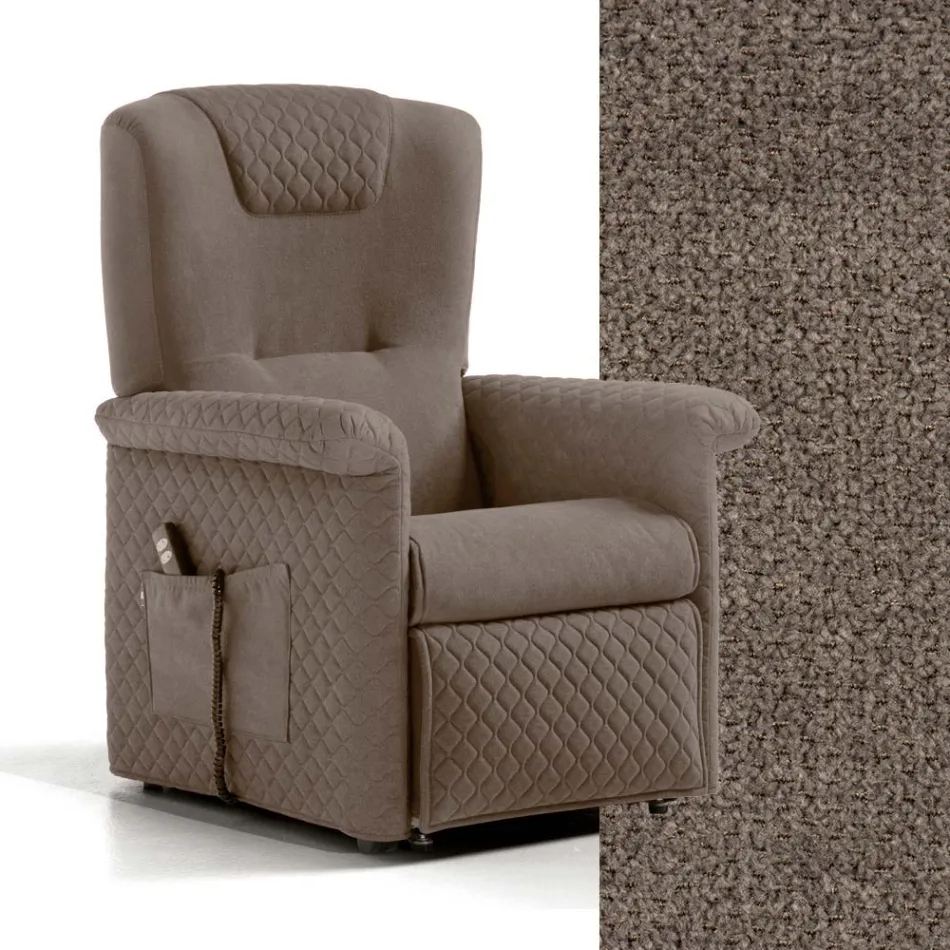 Fauteuil élévateur avec 2 moteurs et fonctions ascenseur/relax/lit fabriqué en Italie - Giorgia Viadurini