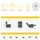 Fauteuil élévateur avec 2 moteurs et fonctions ascenseur/relax/lit fabriqué en Italie - Giorgia Viadurini