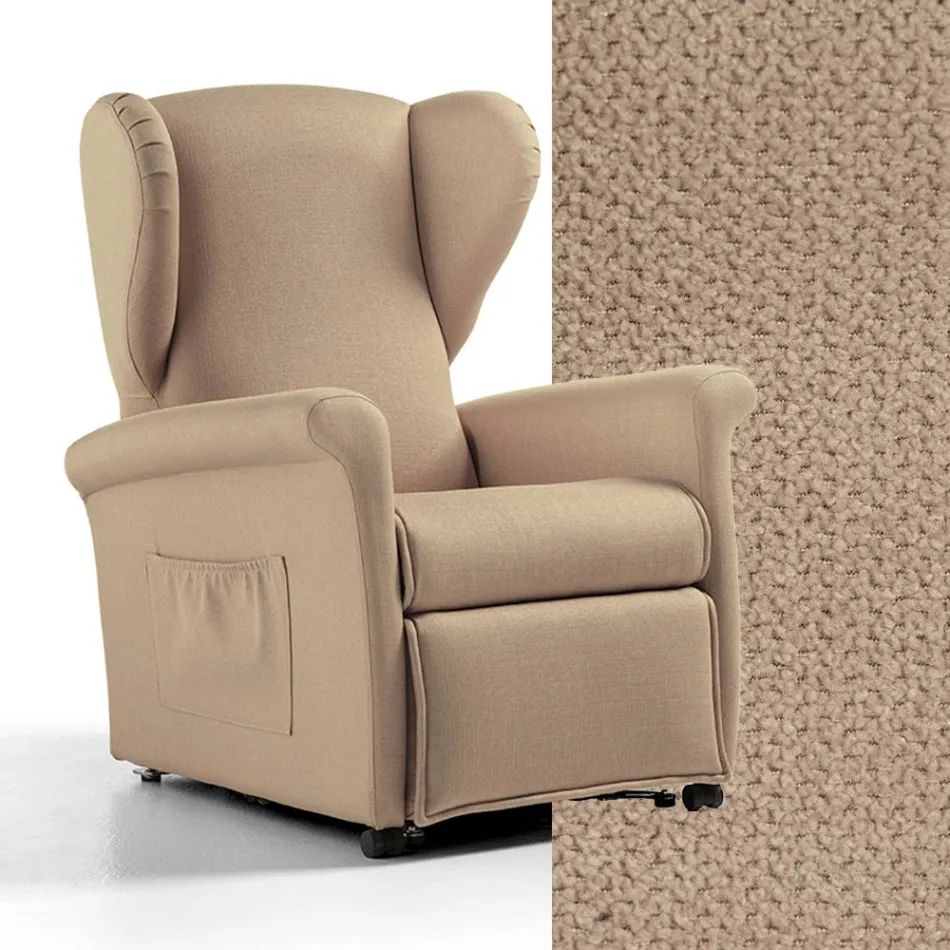 Fauteuil élévateur avec fonctions ascenseur, relaxation et lit fabriqué en Italie - Talita Viadurini