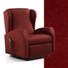 Fauteuil relevable avec assise extra large en tissu Made in Italy - Margaret Viadurini