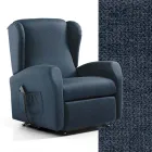 Fauteuil relevable avec assise extra large en tissu Made in Italy - Margaret Viadurini