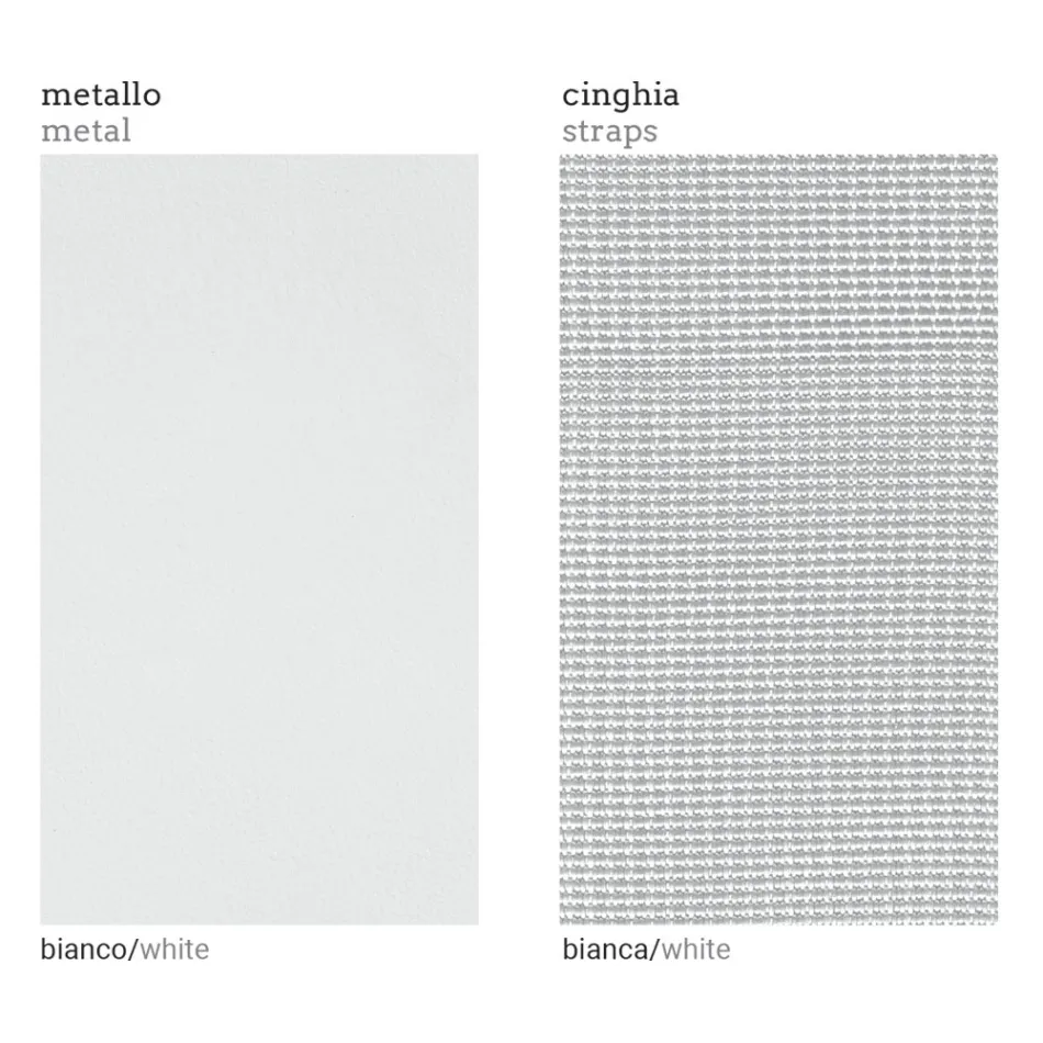 Fauteuil d'extérieur d'angle droit en aluminium et sangles Made in Italy - Juliediv Viadurini