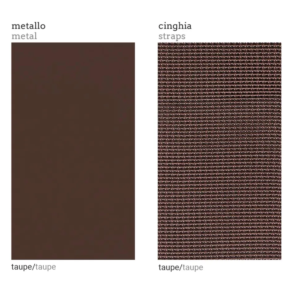 Fauteuil d'extérieur d'angle droit en aluminium et sangles Made in Italy - Juliediv Viadurini