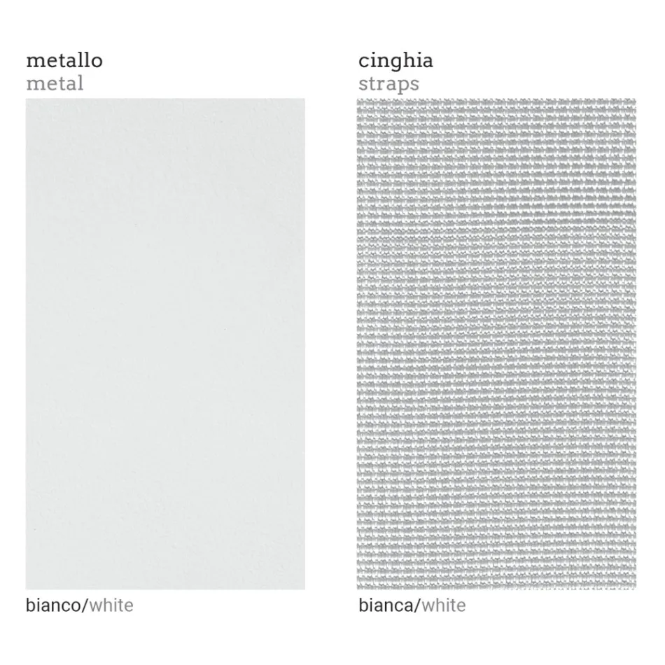 Fauteuil d'extérieur d'angle gauche en aluminium et sangles Made in Italy - Juliediv Viadurini