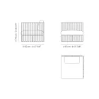 Fauteuil d'extérieur d'angle gauche en aluminium et sangles Made in Italy - Juliediv Viadurini