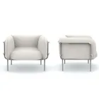 Fauteuil bas d'extérieur avec assise rembourrée fabriqué en Italie - Jardinière Viadurini