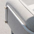 Fauteuil bas d'extérieur avec assise rembourrée fabriqué en Italie - Jardinière Viadurini