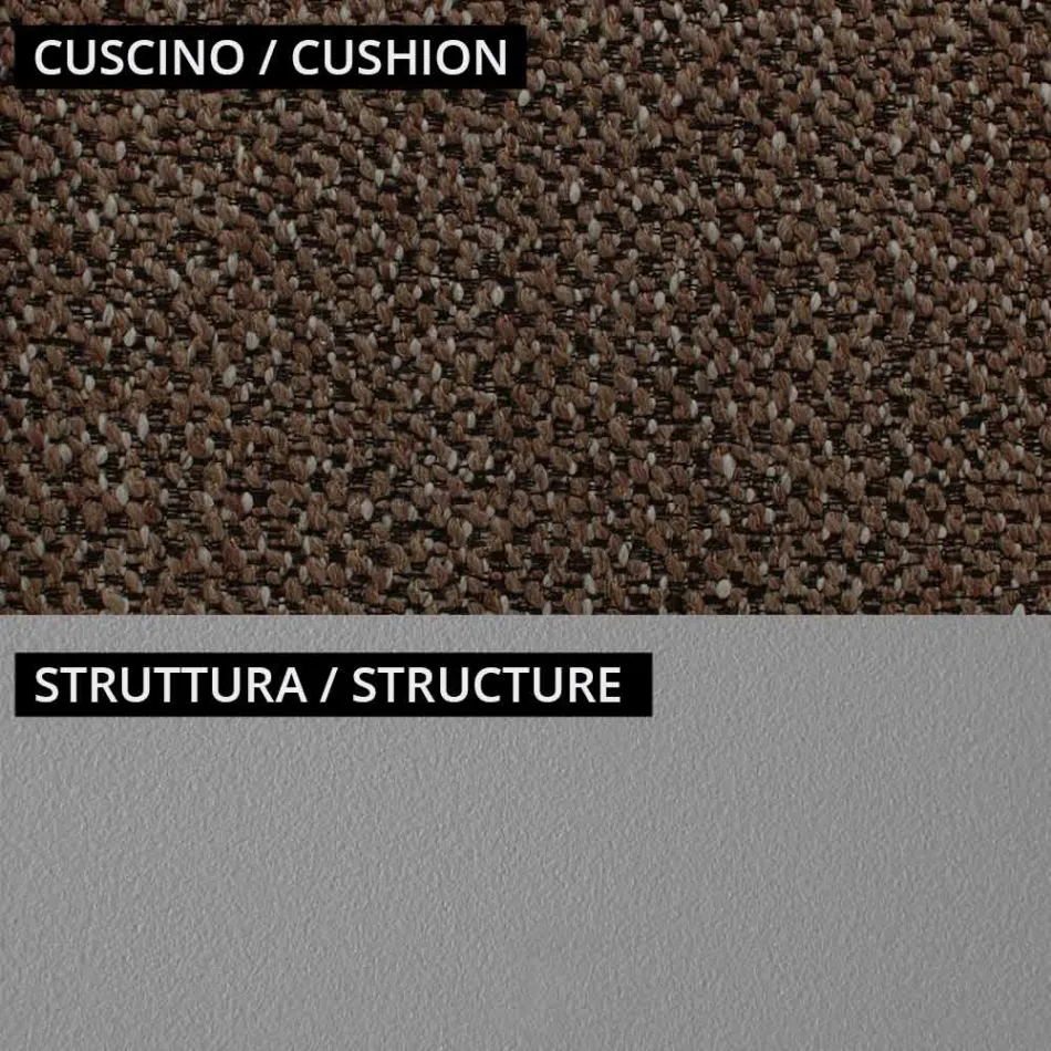 Fauteuil bas d'extérieur avec assise rembourrée fabriqué en Italie - Jardinière Viadurini