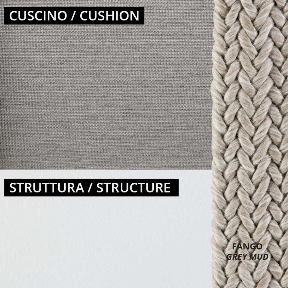 Fauteuil de jardin bas avec coussin inclus Made in Italy - Prato Viadurini