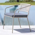 Fauteuil de jardin bas avec coussin inclus Made in Italy - Prato Viadurini