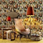 Fauteuil bergère en tissu de design Grilli Wilde made in Italy Viadurini