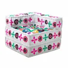 Fauteuil Chaise Longue de Design Ethnique en Coton Patchwork, pour Salon - Fibre Viadurini