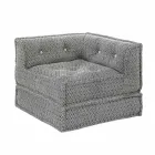 Fauteuil Chaise Longue de Design Ethnique en Coton Patchwork, pour Salon - Fibre Viadurini