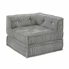 Fauteuil Chaise Longue de Design Ethnique en Coton Patchwork, pour Salon - Fibre Viadurini