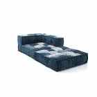 Fauteuil Chaise Longue en Coton Patchwork pour Salon Design Ethnique - Fibre Viadurini