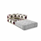 Fauteuil Chaise Longue en Coton Patchwork pour Salon Design Ethnique - Fibre Viadurini