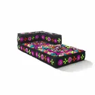 Fauteuil Chaise Longue en Coton Patchwork pour Salon Design Ethnique - Fibre Viadurini