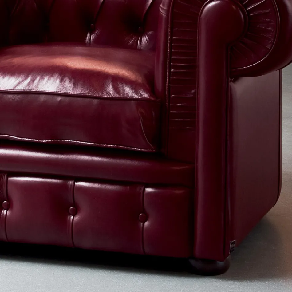 Fauteuil classique avec pieds en forme d'oignon en bois de hêtre fabriqué en Italie - Spassoso Viadurini