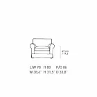 Fauteuil de salon classique rembourré en tissu Made in Italy - Andromeda Viadurini