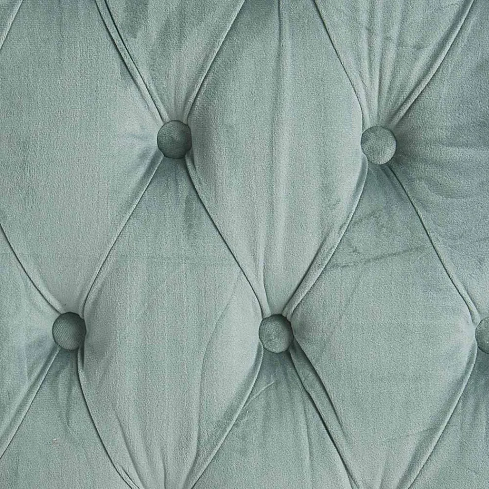 Fauteuil Classique en Bois Rembourré Effet Velours Homemotion - Nichy Viadurini