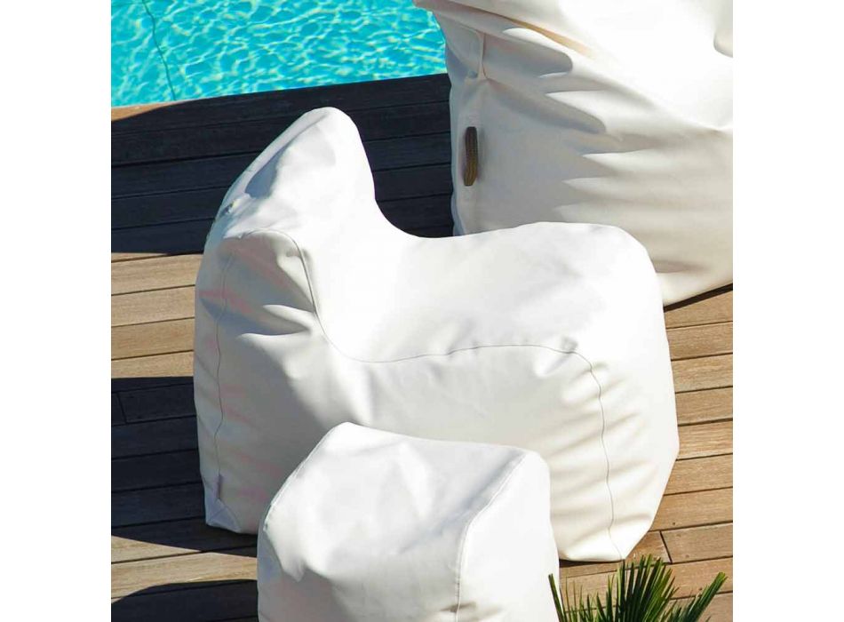 Fauteuil design Cloud en simili-cuir blanc nautique Trona Viadurini