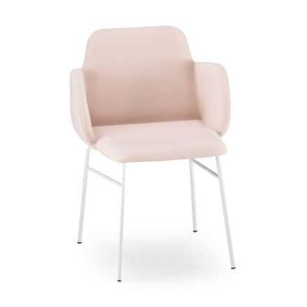 Fauteuil coloré de haute qualité en tissu et métal fabriqué en Italie - Molde Viadurini
