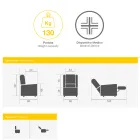 Fauteuil avec base pivotante en acier et repose-pieds Made in Italy - Valentina Viadurini