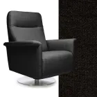 Fauteuil avec base pivotante en acier et repose-pieds Made in Italy - Valentina Viadurini