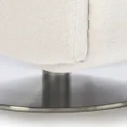 Fauteuil avec base pivotante en acier et repose-pieds Made in Italy - Valentina Viadurini