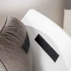 Fauteuil avec base en métal, structure en polypropylène et coussins en tissu - Tablette Viadurini