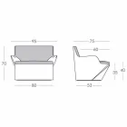 Fauteuil avec accoudoirs Slide Kami Design moderne fabriqué en Italie Viadurini