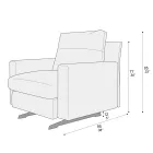 Fauteuil avec coussin d'assise rembourré en plumes et polyester fabriqué en Italie - Malizioso Viadurini