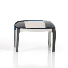 Fauteuil avec Pouf en Tissu Patchwork - Bromo Viadurini