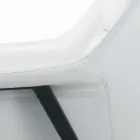 Fauteuil avec structure en acier noir et assise en éco-cuir fabriqué en Italie - Modena Viadurini