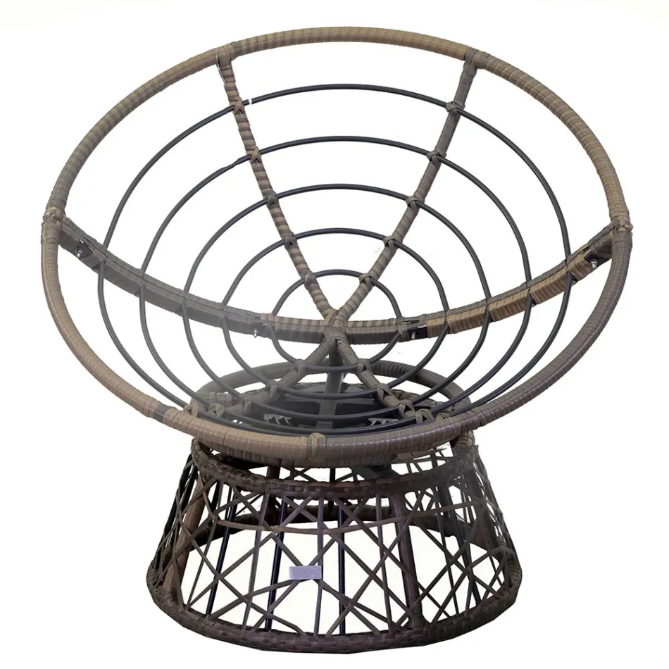 Fauteuil avec structure en aluminium recouvert de polyrotin et table basse - Puntina Viadurini