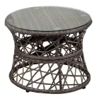 Fauteuil avec structure en aluminium recouvert de polyrotin et table basse - Puntina Viadurini