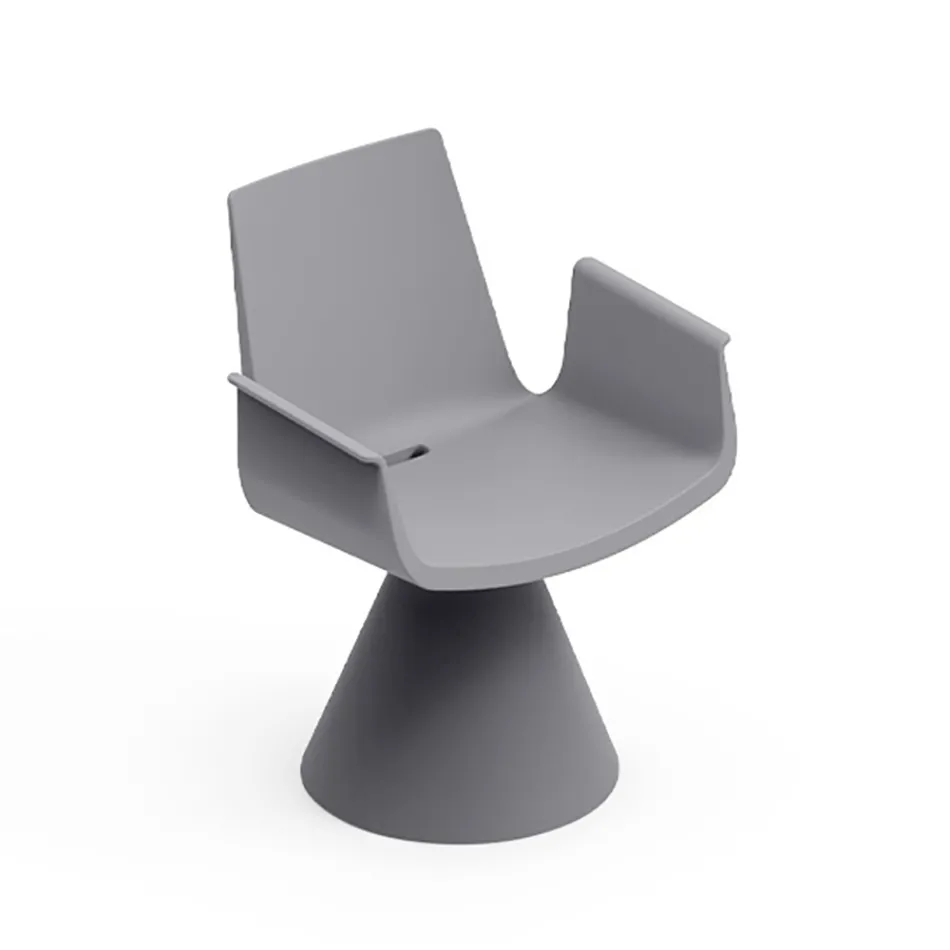 Fauteuil d'extérieur avec accoudoirs en polyéthylène - Piscine Viadurini