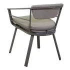 Fauteuil d'extérieur avec structure en aluminium gris tourterelle - Righello Viadurini