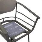 Fauteuil d'extérieur avec structure en aluminium gris tourterelle - Righello Viadurini