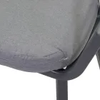 Fauteuil d'extérieur avec structure en aluminium gris tourterelle - Righello Viadurini