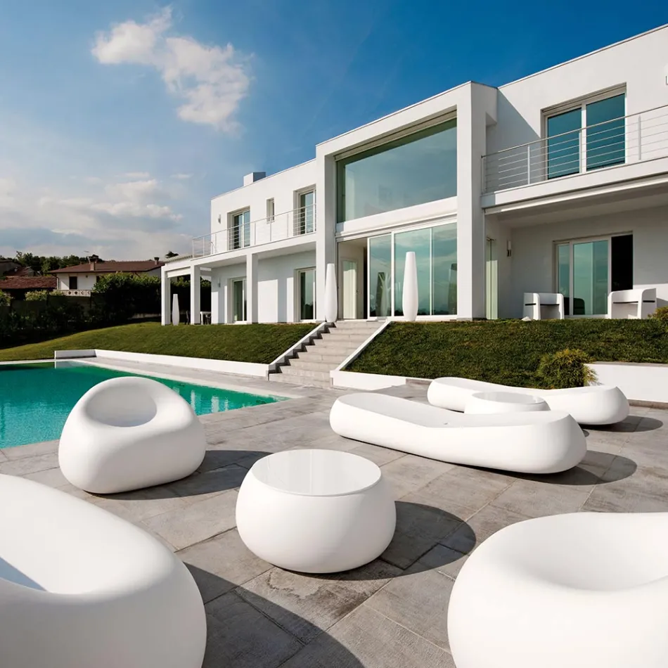 Fauteuil d'extérieur design en polyéthylène coloré fabriqué en Italie - Ervin Viadurini