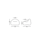 Fauteuil d'extérieur design en polyéthylène coloré fabriqué en Italie - Ervin Viadurini