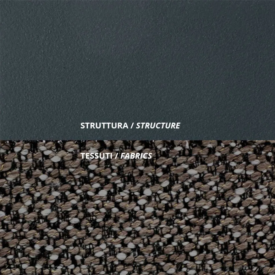 Fauteuil d'extérieur en acier et polypropylène Made in Italy - Astrid Viadurini