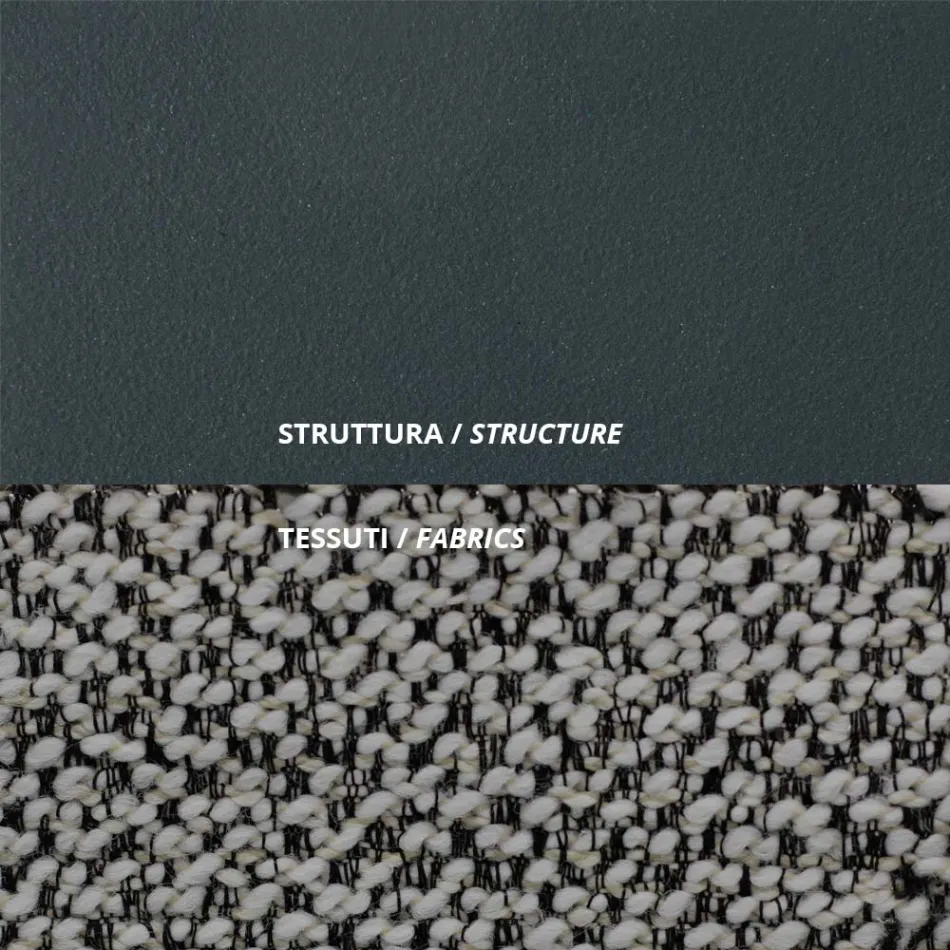 Fauteuil d'extérieur en acier et polypropylène Made in Italy - Astrid Viadurini