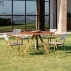 Fauteuil d'extérieur en acier galvanisé empilable Made in Italy 2 pièces - Vesna Viadurini