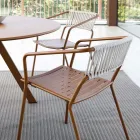 Fauteuil d'extérieur en acier galvanisé empilable Made in Italy 2 pièces - Vesna Viadurini