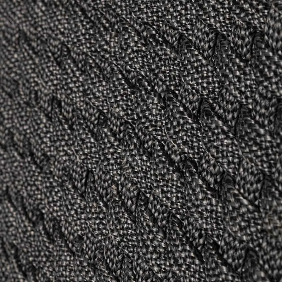 Fauteuil d'extérieur en bois et corde avec coussin, Homemotion, 2 pièces - Oskana Viadurini