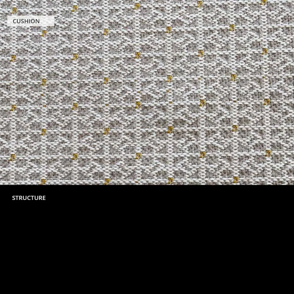 Fauteuil d'extérieur en métal avec coussin de luxe fabriqué en Italie - Karol Viadurini